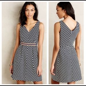 Maeve striped fit and flare dress